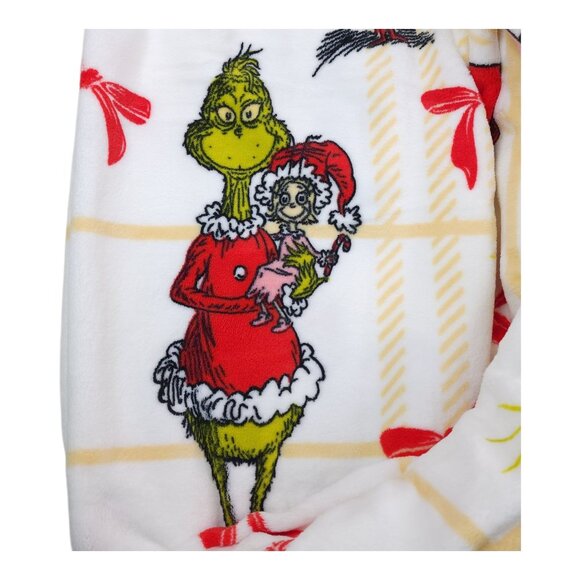 The Grinch Dr Seuss Oversized Throw Blanket 60" x 70" Christmas Holiday - Picture 3 of 9